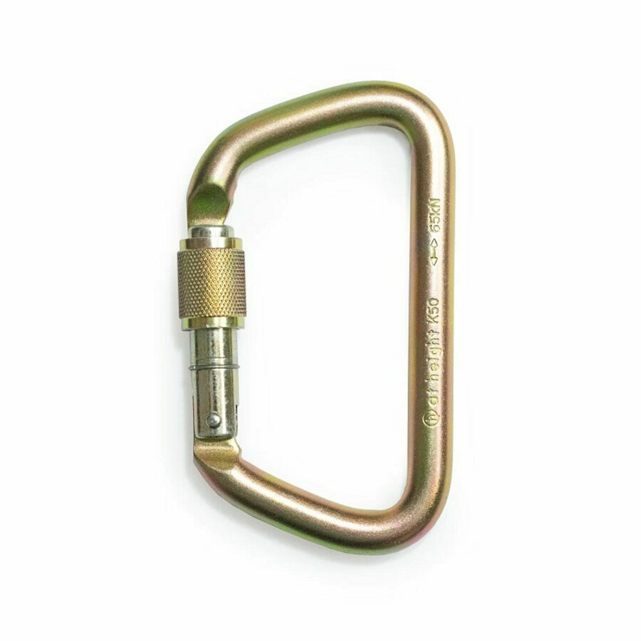 PORTABLE WINCH CARABINER ALUM 65KN SCREW