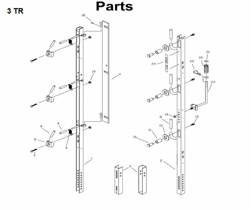 TRIMMER RACK F/3 TRIMMERS