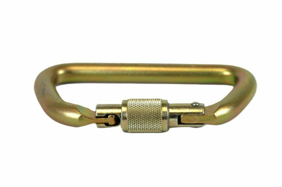 PORTABLE WINCH CARABINER ALUM 65KN SCREW